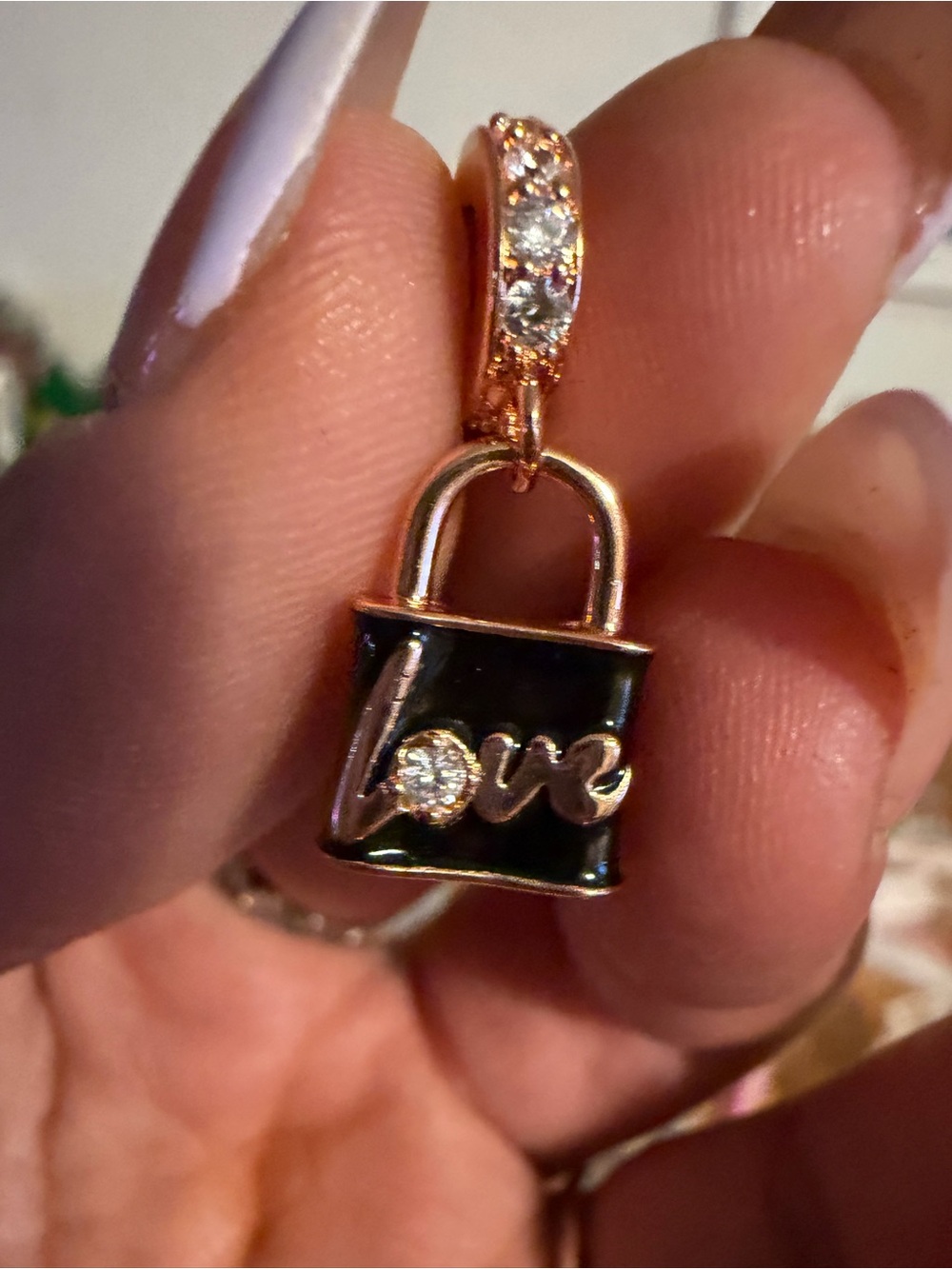 Pandora Rose Gold Plated Love Lock Dangle Charm